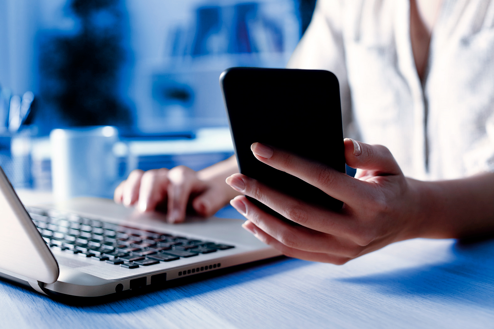 Image of a user validating certificate data online