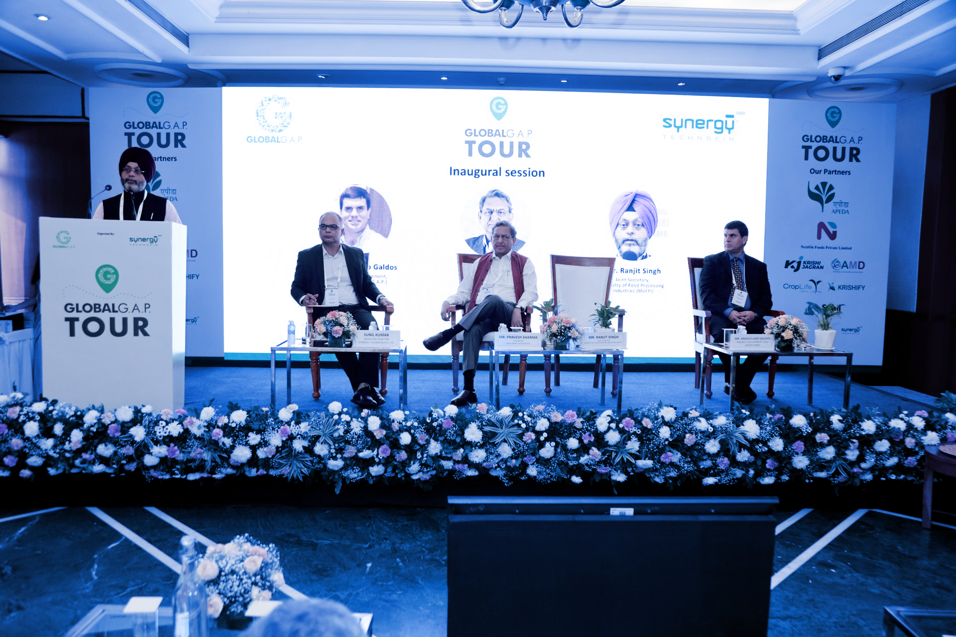 Speakers on the stage during the inaugural session of TOUR stop India
