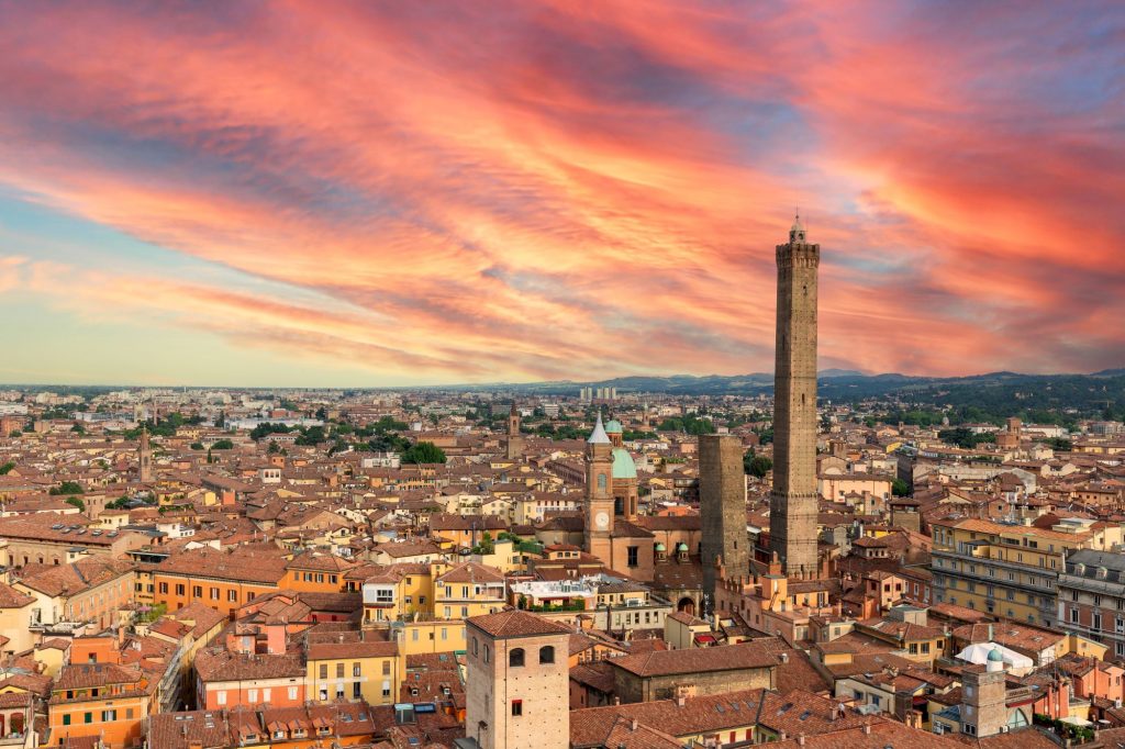 Skyline of Bologna, Italy