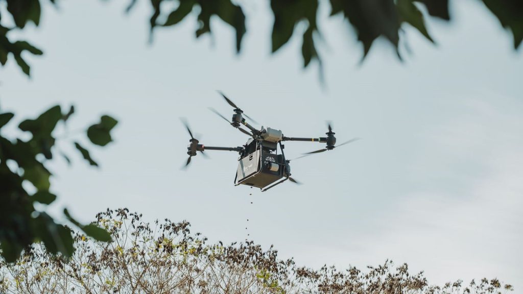 A drone use in agriculture.